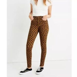 Madewell 10" High-Rise Skinny Jeans in Leopard Dot